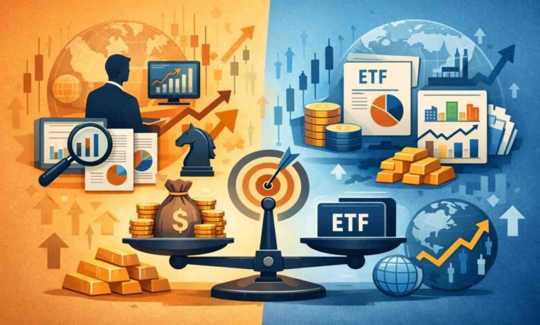 الصناديق النشطة والصناديق المتداولة ETF